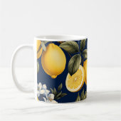 Mug Citrons italiens sur fond marine (Gauche)