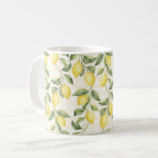 Mug Citrons jaunes frais (Devant gauche)