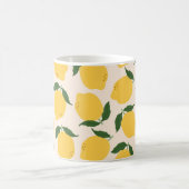 Mug Citrons jaunes juteux, feuilles verts. Fraîchement (Centre)
