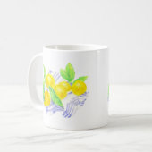 Mug Citrons Meyer sur serviette de cuisine (Devant gauche)