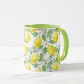 Mug Citrons Motif sans fil (Devant droit)
