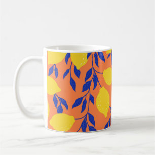 Mug Citrons stylisés Vintage Motif tropical