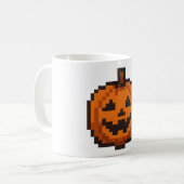 Mug Citrouille 8 bits (Devant gauche)