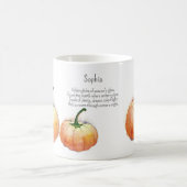 Mug Citrouille aquarelle avec poème (Centre)