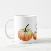 Mug Citrouille aquarelle avec poème (Gauche)