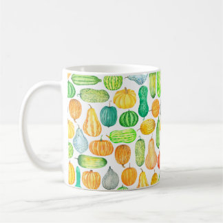 Mug Citrouille aquarelle, motif transparent