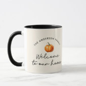 Mug Citrouille automne automne bienvenue chez nous (Gauche)