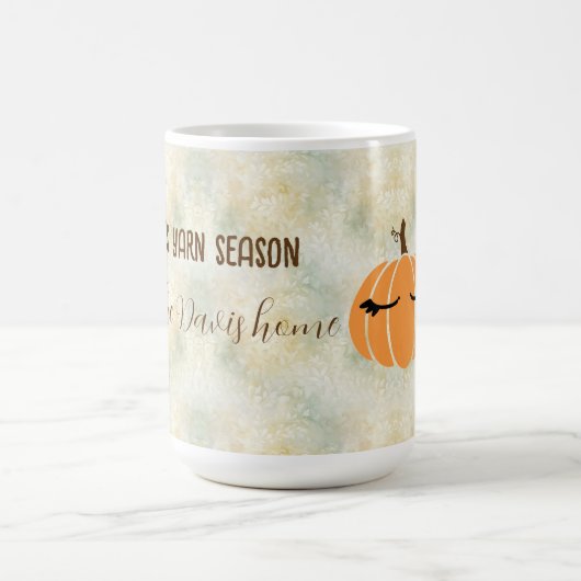 Mug Citrouille automne feuillage saison de fils (Centre)