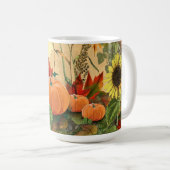 Mug Citrouille Automne Tournesol automne (Devant droit)