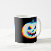 Mug Citrouille blanc Glitchy EDM (Devant droit)