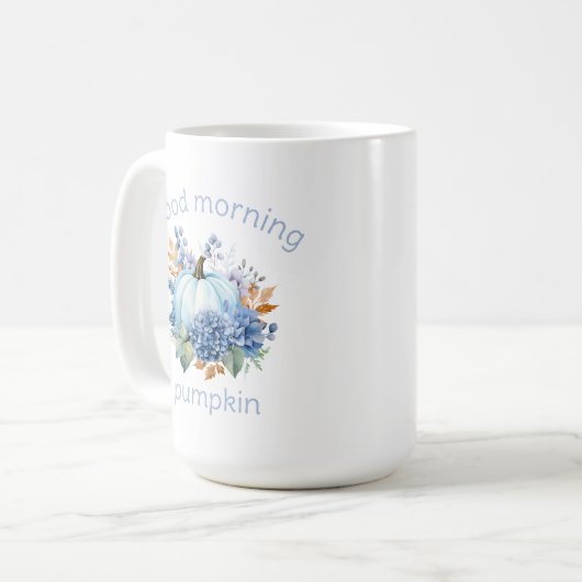 Mug Citrouille bleu (Devant gauche)