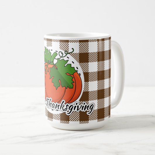 MUG CITROUILLE BROWN - BON THANKSGIVING (Devant droit)