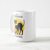 Mug Citrouille Café Black Cat avec des fantômes Hallow (Devant gauche)