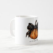 Mug Citrouille Coquette Avec Ruban D'automne (Devant gauche)