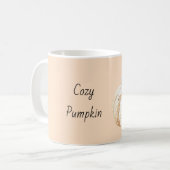 Mug Citrouille Cosy Pêche avec Ruban (Devant gauche)