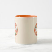 Mug Citrouille dans un motif de chrysanthème (Centre)