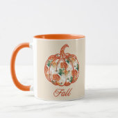 Mug Citrouille dans un motif de chrysanthème (Gauche)