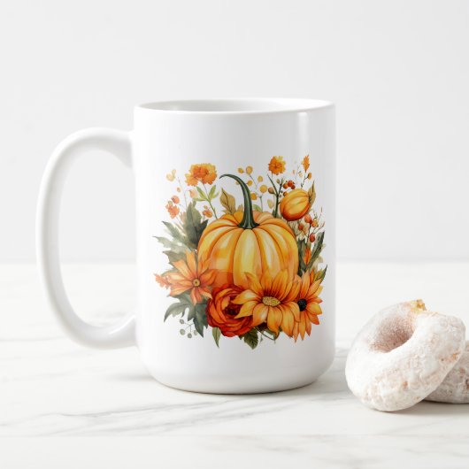 Mug Citrouille d'automne  (Avec donut)