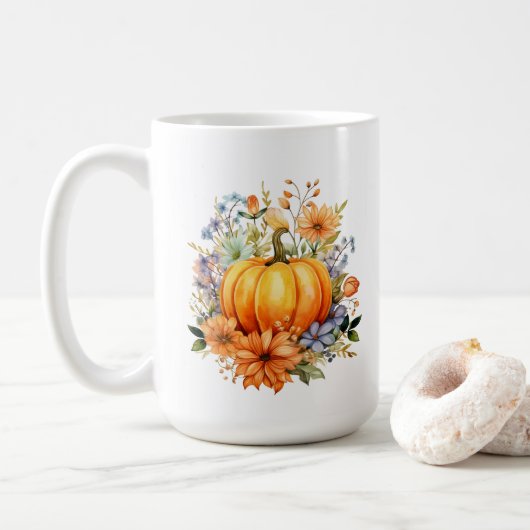 Mug Citrouille d'automne (Avec donut)