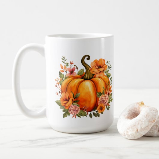 Mug Citrouille d'automne (Avec donut)