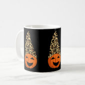 Mug Citrouille de Casquette Leopard mignon (Devant gauche)