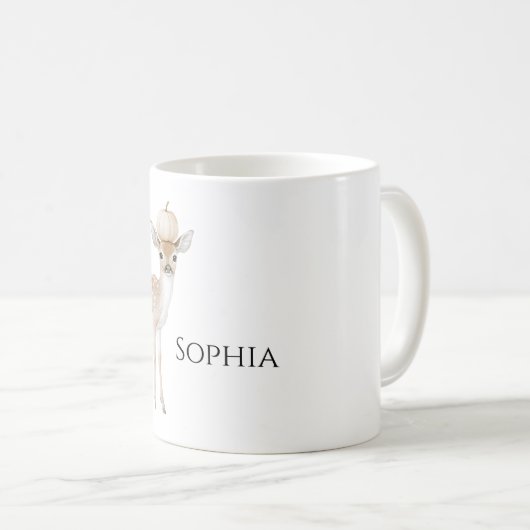 Mug Citrouille de cerfs d'automne (Devant droit)