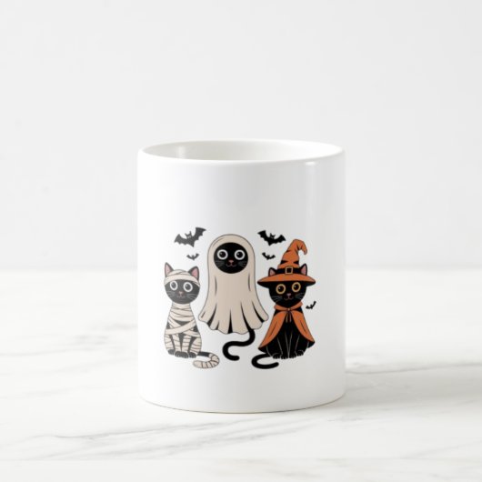 Mug Citrouille de chat noir (Centre)