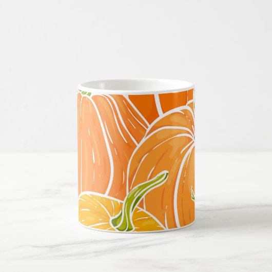Mug Citrouille de dessin, motif d'automne mignon. (Centre)