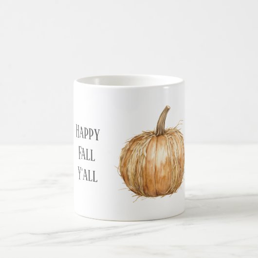Mug Citrouille de foin de récolte orange (Centre)