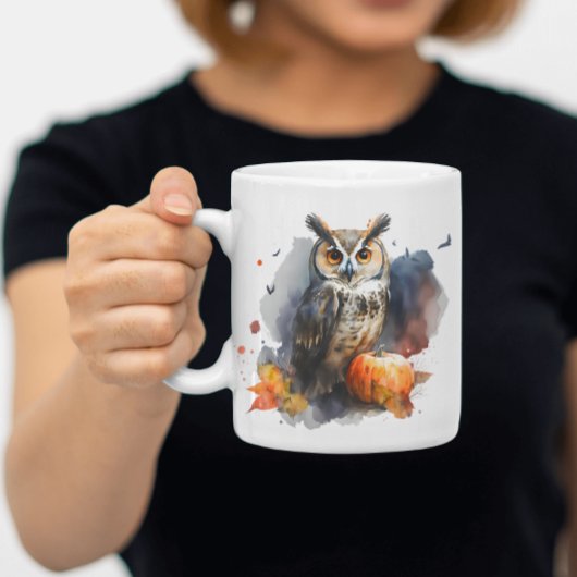 Mug Citrouille de hibou - Halloween
