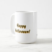 Mug Citrouille de Jack O’Lantern effrayante avec des y (Devant gauche)