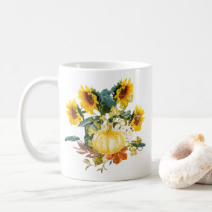 Mug Citrouille de la récolte d'automne et Sunflowers C
