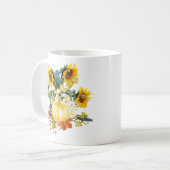 Mug Citrouille de la récolte d'automne et Sunflowers C (Devant gauche)