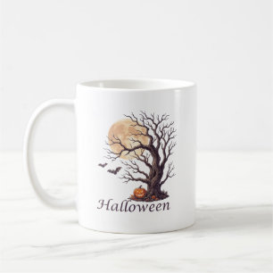 Mug Citrouille de l'arbre noueux d'Halloween effrayant