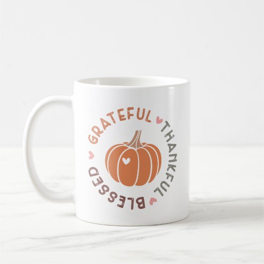 Mug Citrouille de l'automne gentil Merci Merci béni Ci (Gauche)
