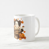 Mug Citrouille de lecture du livre fantôme Enseignants (Devant droit)