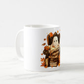 Mug Citrouille de lecture du livre fantôme Enseignants (Devant gauche)
