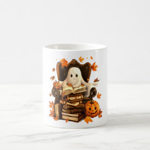 Mug Citrouille de lecture du livre fantôme Enseignants