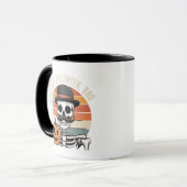 Mug Citrouille de squelette rétro (Devant gauche)