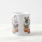 Mug Citrouille des Bulldogs anglais d'Halloween (Centre)