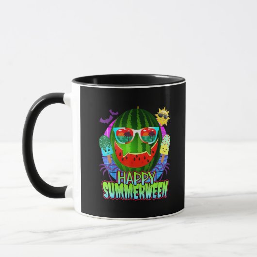 Mug Citrouille d'été en pastèque Jack O Lantern (Gauche)