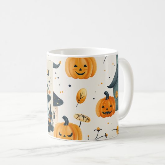 Mug Citrouille d'Halloween (Devant droit)
