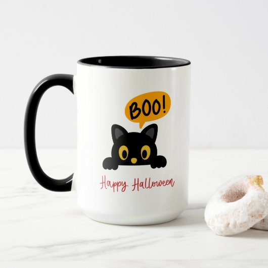Mug Citrouille d'Halloween (Avec donut)