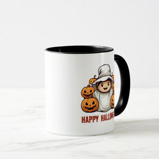 Mug Citrouille d'Halloween (Devant droit)