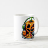 Mug Citrouille d'Halloween avec casque et jeux? (Devant droit)