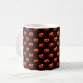 Mug Citrouille D'Halloween, Citrouille Orange Trou Ou (Devant gauche)