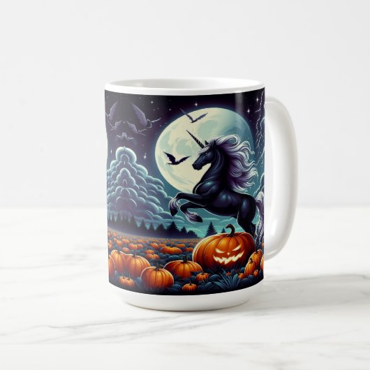 Mug Citrouille d'Halloween Éffrayant (Devant droit)