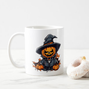 Mug Citrouille d'Halloween Épouvantail Décoration Auto