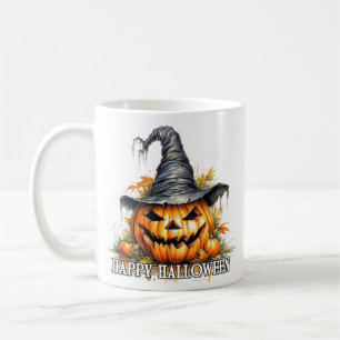 Mug Citrouille d'Halloween heureuse et effrayante