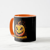Mug Citrouille d'Halloween Jack-O-Lantern (Devant gauche)